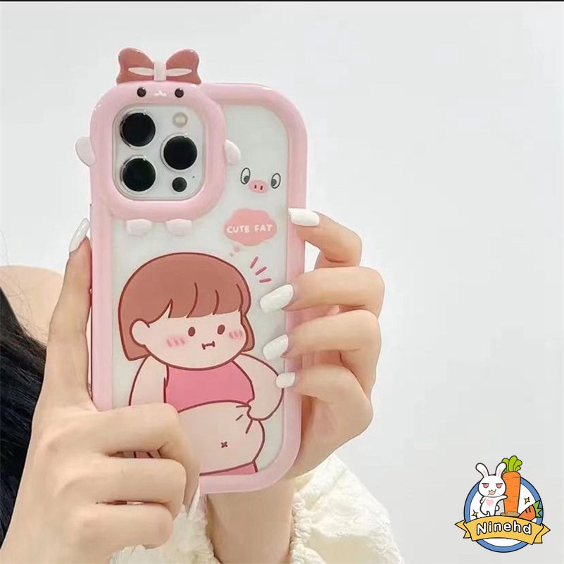 Case Pelindung Lensa Transparan Shockproof Motif Kartun Monster Kecil Untuk iPhone 14 13 12 11 Pro Max X Xr Xs Max 7 8 6 6s Plus SE 2020