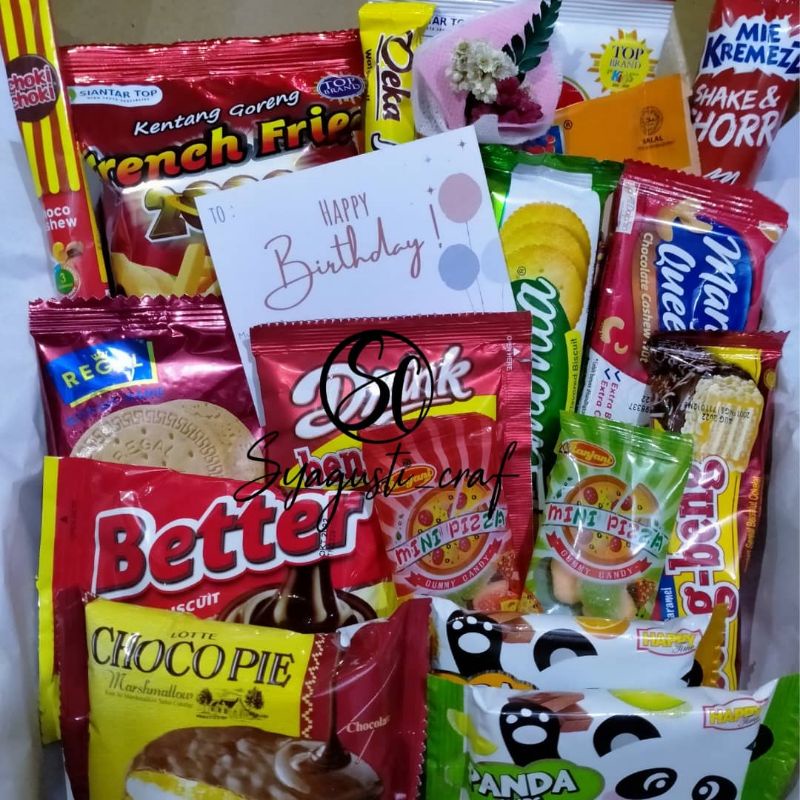 

Gift box Snack Murah kado jajan/Hampers Snack/Hampers kado ulang tahun