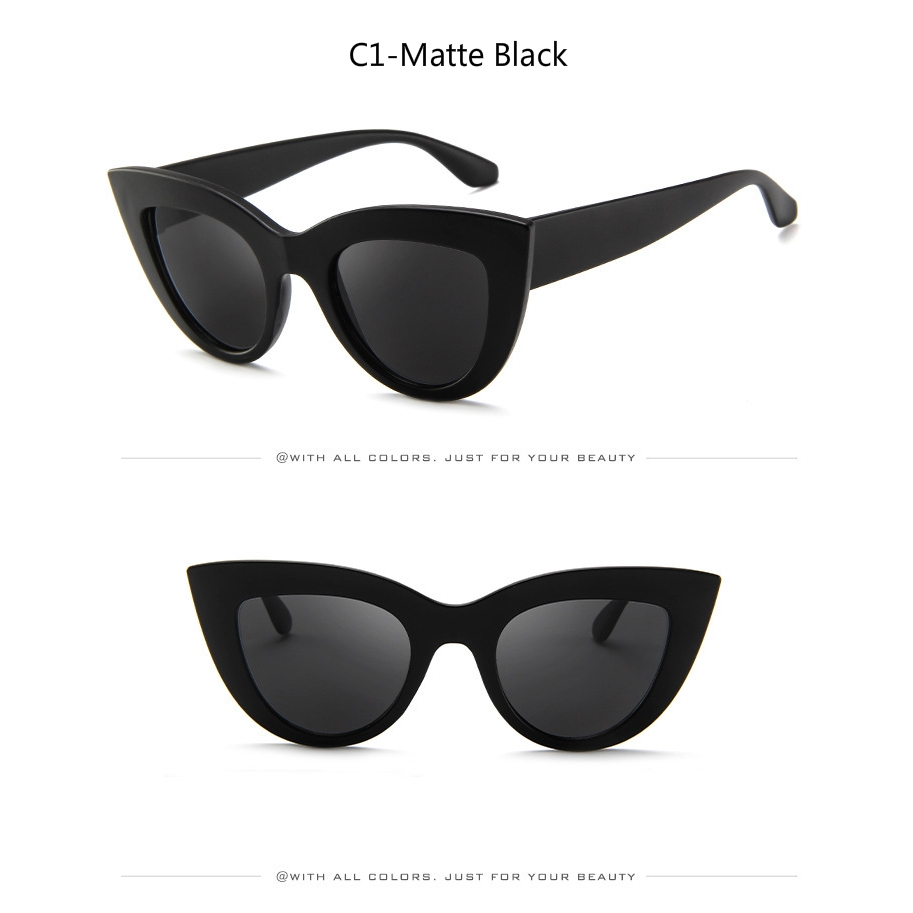 European and American retro cat eye trend personality fashion men and women sunglasses