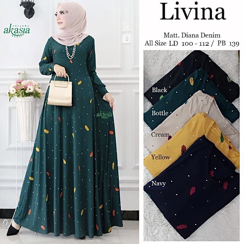 Rukmini Maxy - Gamis Lemon Skin Premium Busui - Rukmini Jumbo Maxy / 035 - 5103 / 033-5566