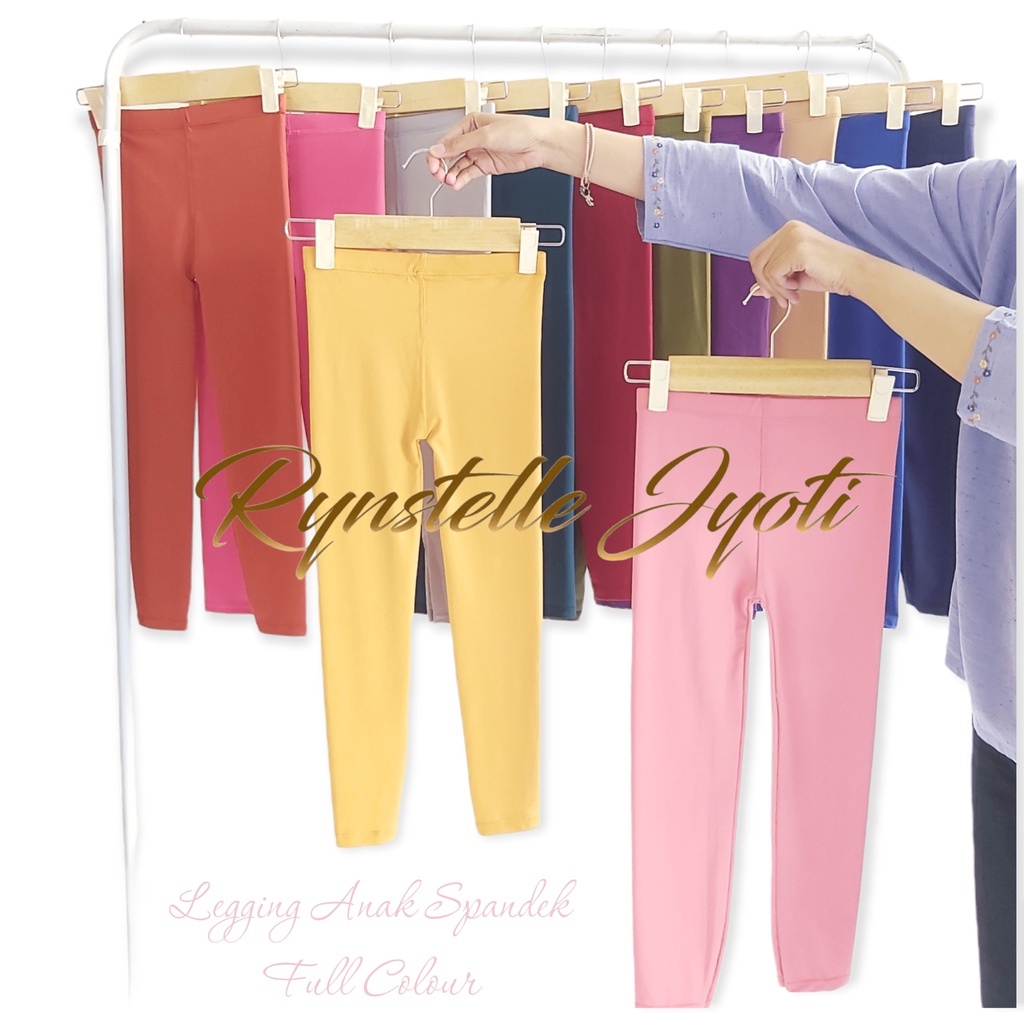 Legging Anak Panjang Full Colour 3 - 12 tahun | Legging Anak Polos by Rynstelle