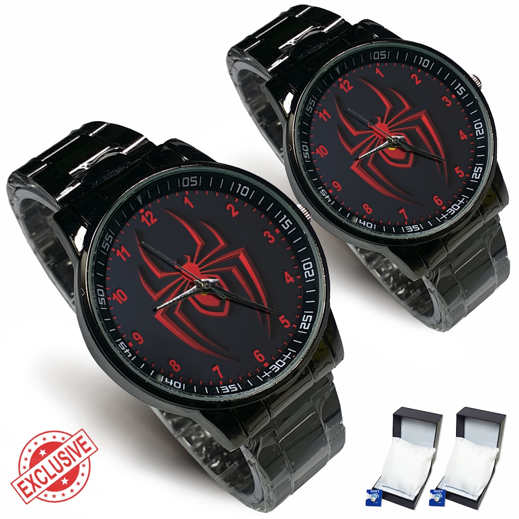 (Exclusive) Jam Tangan SPIDER-MAN Motif 1 Rante Couple / Satuan