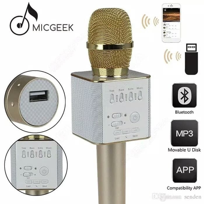 GUA004 MIC Q9 MICROPHONE BLUETOOTH / MIC KARAOKE WIRELESS Q9