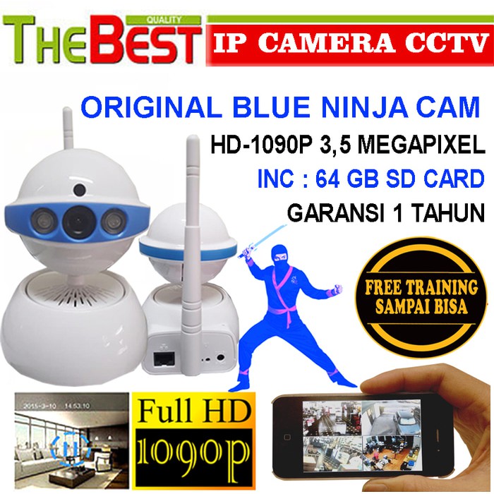 PROMO SALE      PAKET CCTV IP KAMERA NINJA ORIGINAL 3.5 Megapixel Inc. micro SD 64GB      PROMO