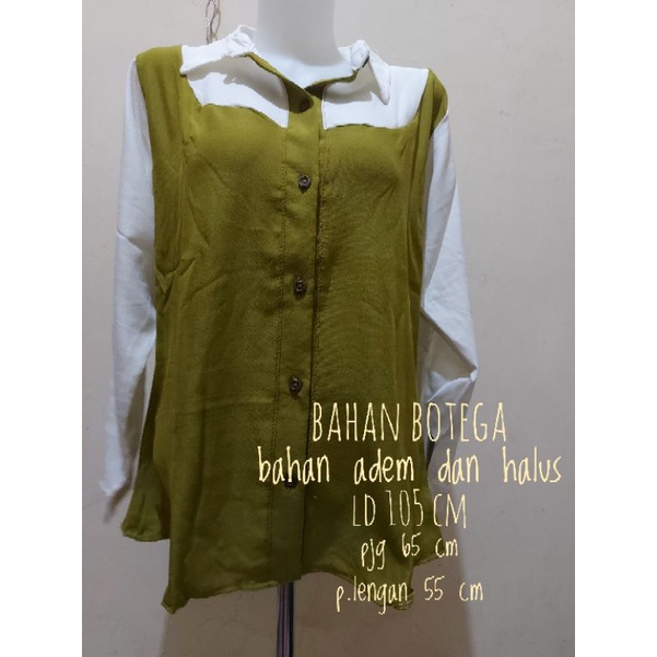 blouse botega/kemeja botega/blouse motif overal