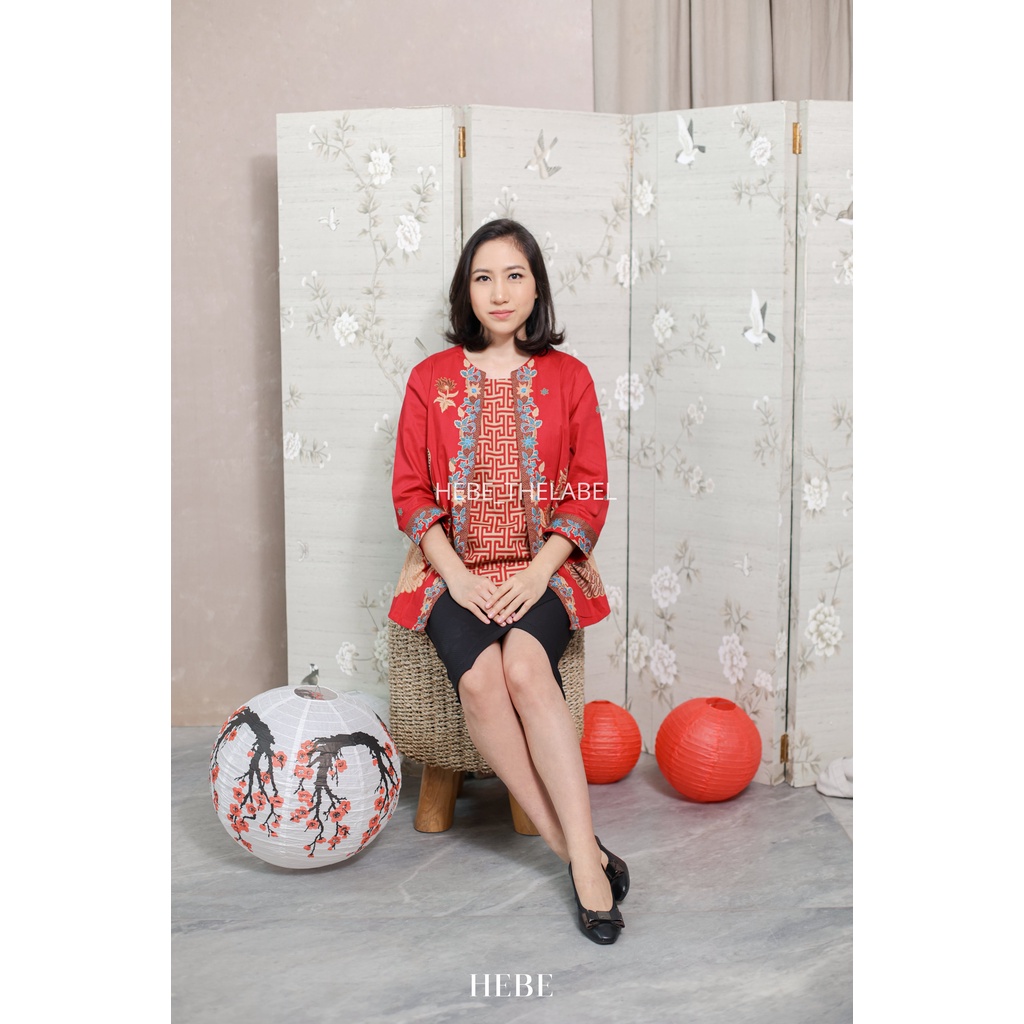 Min ( RED ) Batik Cheongsam Chinese New Year ( Men - Intan - Brenda - Fen - Daiyu - Nadine ) Available Couple