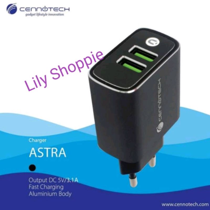 Charger 2 USB Ports Cennotech Astra