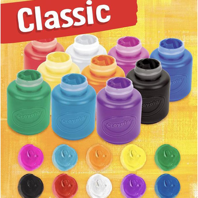 

PROMO CAT SENI LUKIS KANVAS ANAK ORIGINAL CRAYOLA WASHABLE KIDS PAINT PERALATAN MELUKIS ART SET