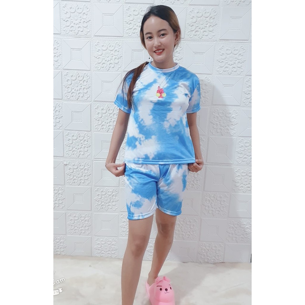 SETELAN ONE SET WANITA LESTARI TIE DYE BORDIR / DAILY SET / ONESET