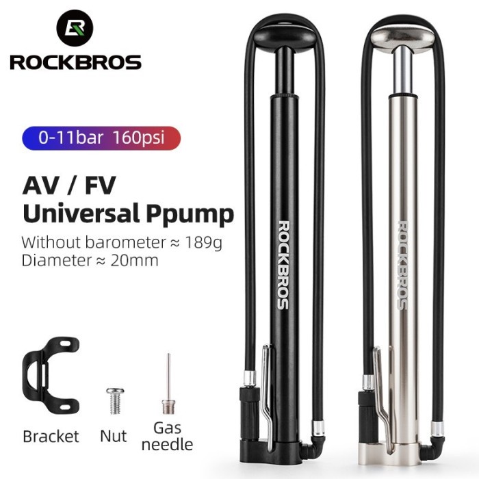 Pompa Sepeda Portable Rockbros 160 / 130 Psi Original Aluminium