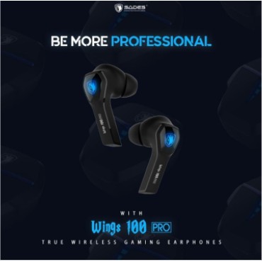 Earphone gaming sades bluetooth 5.0 Tws True wireless tap control wings 100 pro wings100 - in ear