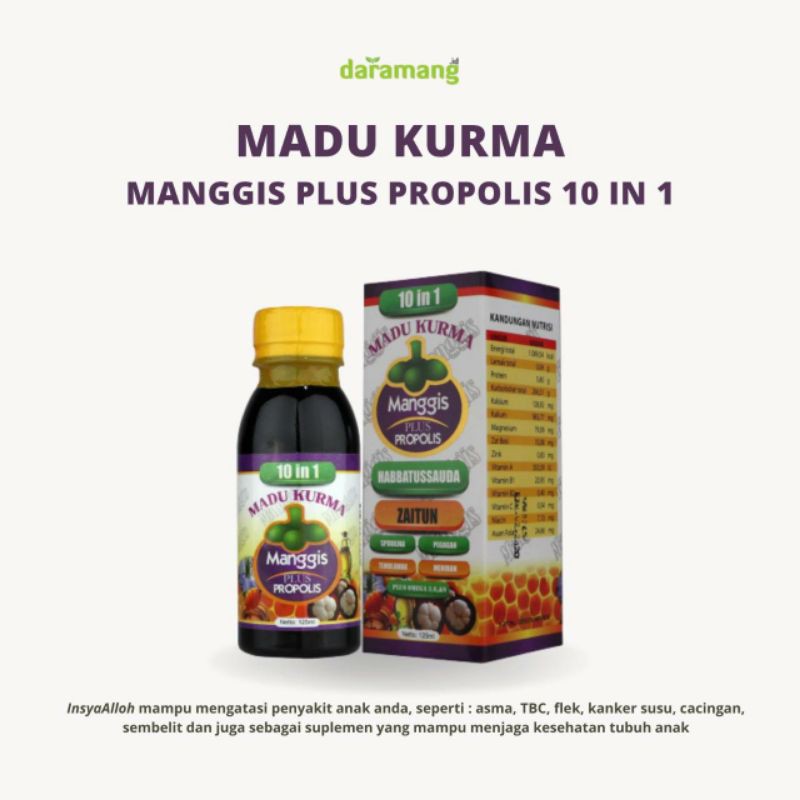 

Madu Kurma Manggis Propolis