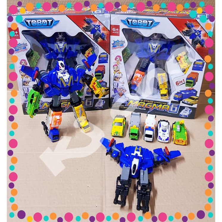 Mainan Anak Tobot Mini Magma 6in1 bukan Jumbo