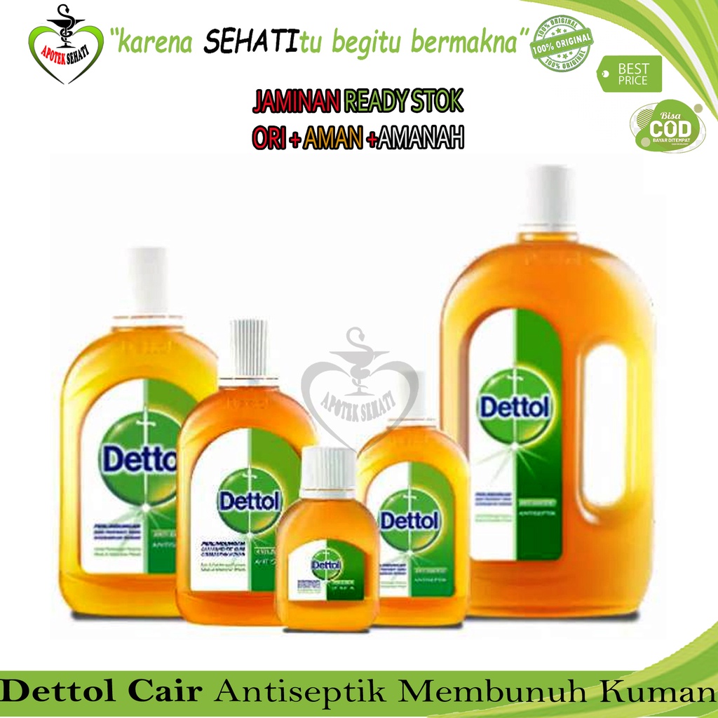 Original Dettol Antiseptic Liquid Botol Anti Bakeri Cairan Antiseptik