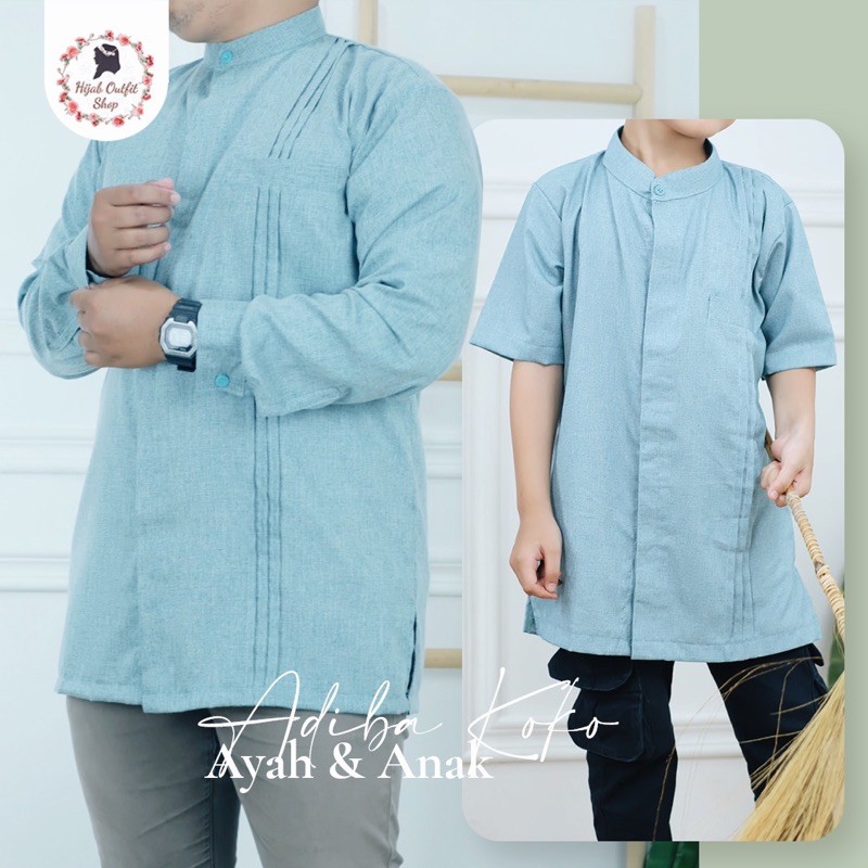 Adiba family set / gamis koko sarimbit couple ayah ibu anak