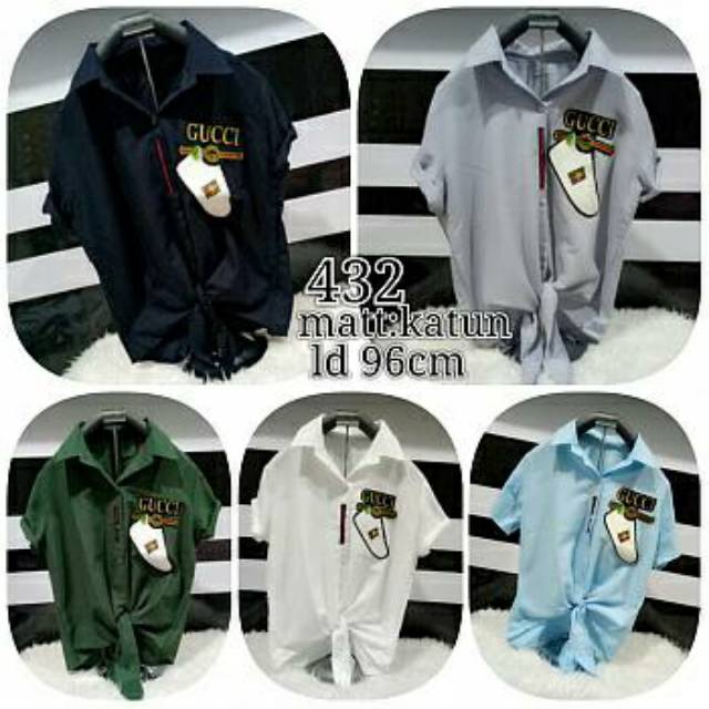 Kemeja wanita import terbaru Kemeja rs gucci spatu rs432