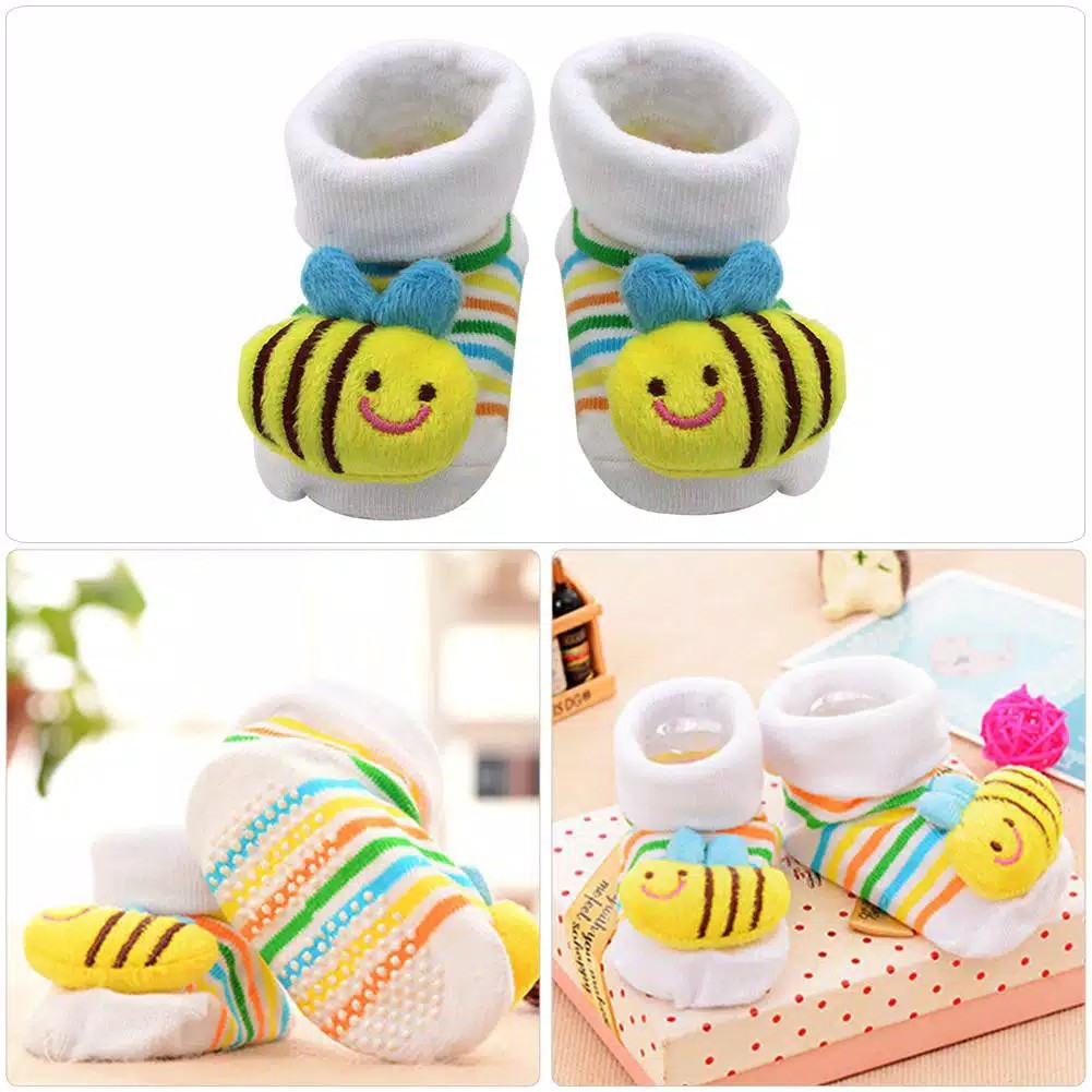 Kaos Kaki anak Bayi BONEKA cute animal 3d lucu import boy girl anti slip baby kids socks prewalker sepatu bayi