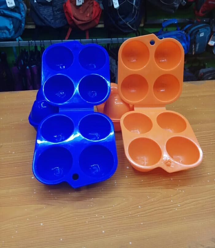 egg holder camping hiking piknic tempat telor isi 4