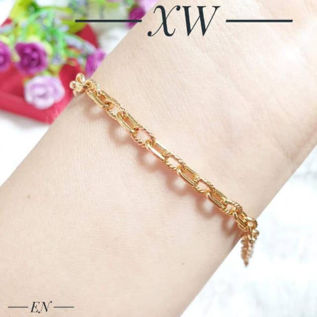 Gelang rantai gold lapis emas