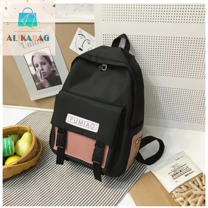 ALIKA BAG - Tas Ransel Wanita Ransel Tahan Air Fashion Korean Style