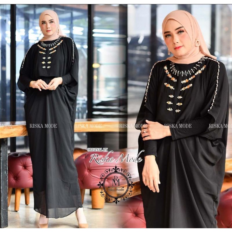 GAMIS KAFTAN AZILA/GAMIS LEBARAN MODERN/GAMIS KAFTAN BORDIR