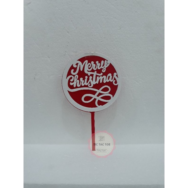 Topper Marry Christmas / Tooper Natal / Topper Acrilic (12281)