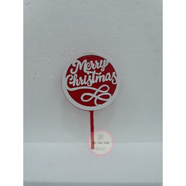 Topper Marry Christmas / Tooper Natal / Topper Acrilic (12281)