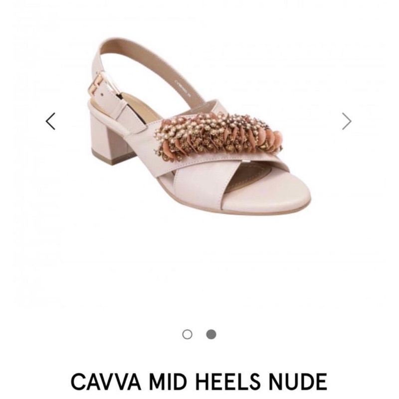 NEW PVRA cavva mid heels nude size 37