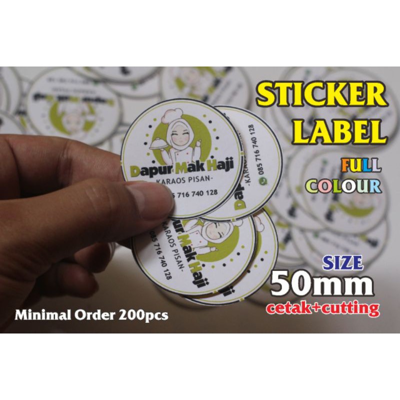 

STICKER LABEL BULAT sudah cutting