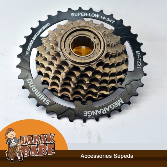Sproket 7 Speed MegaRange Shimano 14 34 T Ulir BEST SELLER