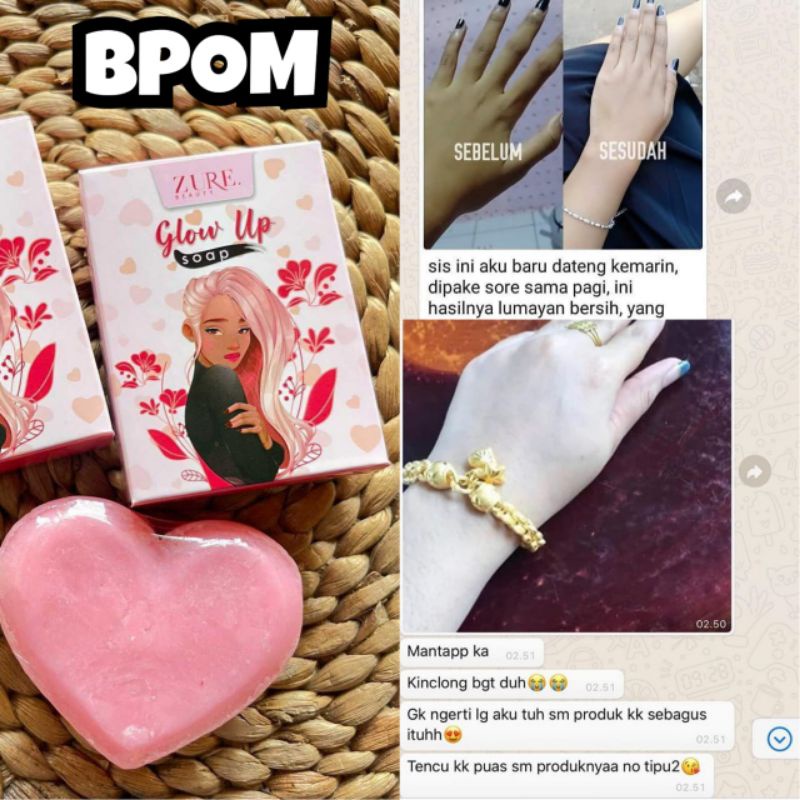 SABUN PEMUTIH GLOW UP ZURE BEAUTY BPOM ORI