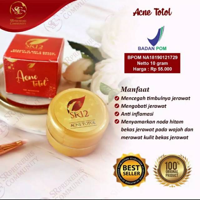 

ACNE TOTOL SR12/MENGEMPESKAN JERAWAT/MENCEGAH JERAWAT