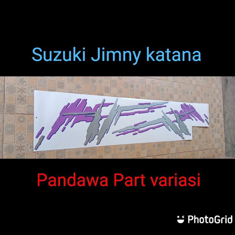 sticker stiker mobil Suzuki katana model pistol