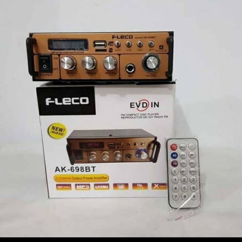 Amplifier FLECO F AK 698BT ( Bluetooth) Stereo Karaoke + Mp3 player + FM Radio ( Bluetooth /