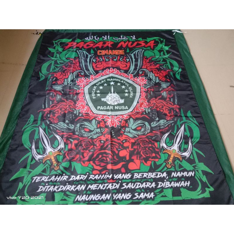 Jual Bendera Pagar Nusa Full Printing Ukuran 120x80cm Shopee Indonesia