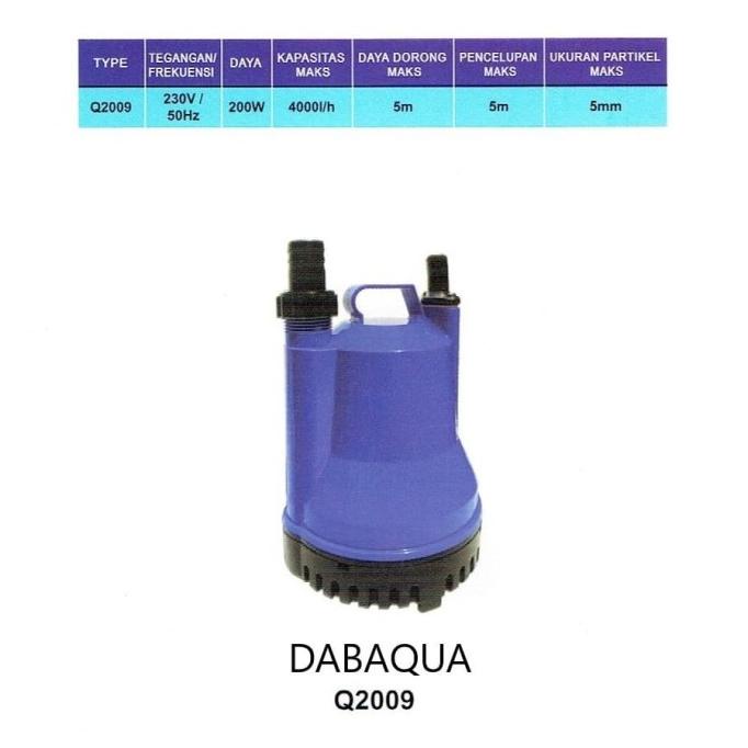 best produk] Q2009 pompa air celup kolam kuras tandon akuarium dabaqua manual