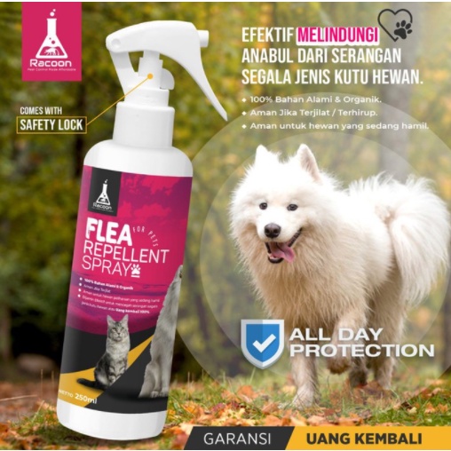 RACOON Paket Spray Anti Kutu Hewan Anjing Kucing Flea Repellent Obat