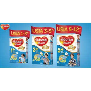 SUSU VIDORAN XMART 1+ 3+ 5+ 725 GRAM SUSU FORMULA ANAK PINTAR MADU VANILA