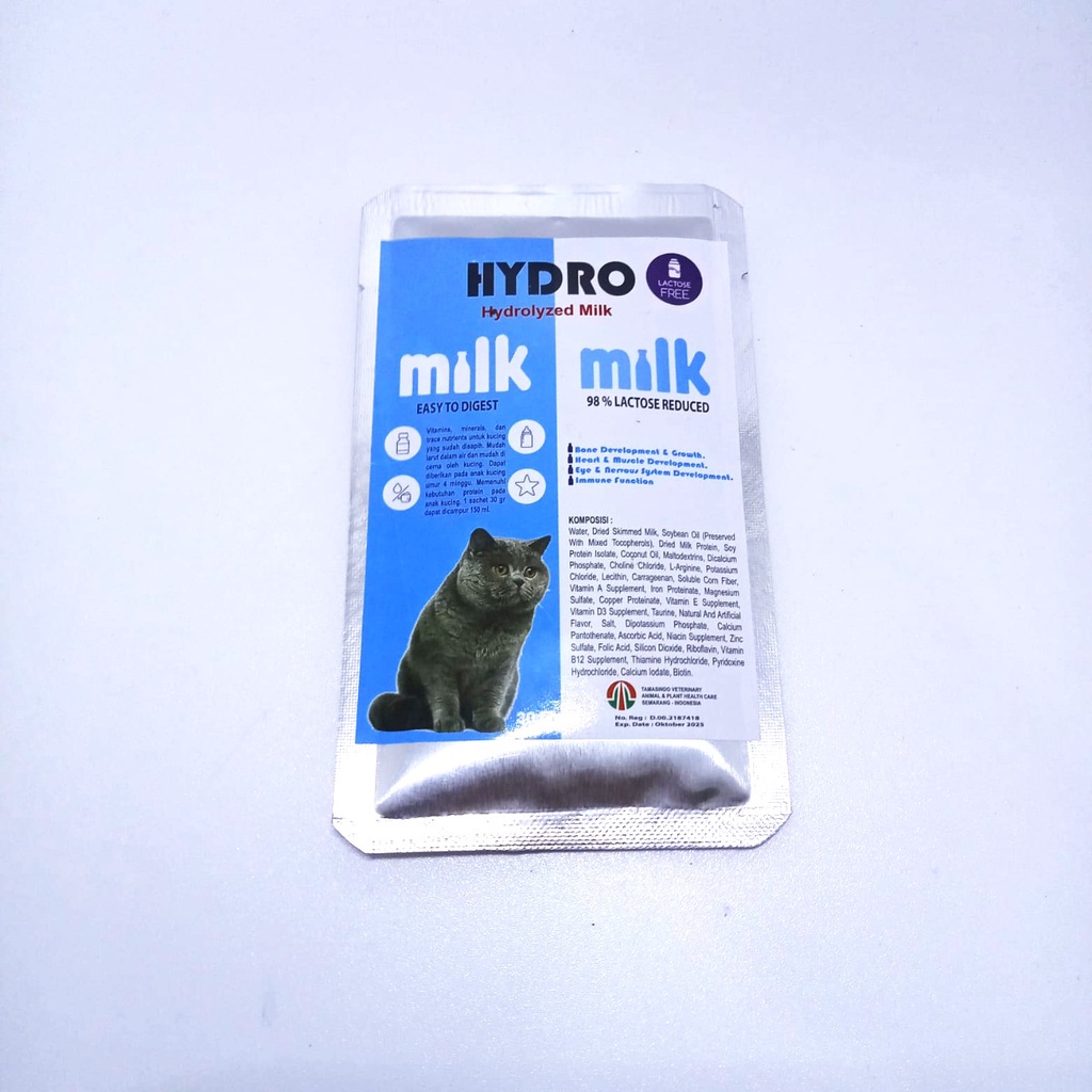 SUSU KUCING HYDRO MUDAH DICERNA 30 GRAM  HYDROLYZED MILK CAT