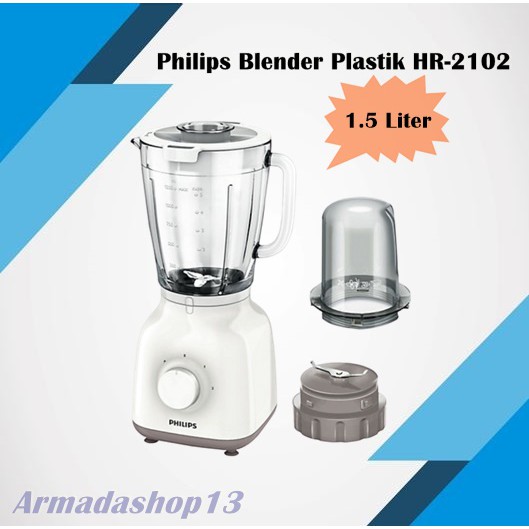 Blender PHILIPS Belender Plastik 1.5 Liter - HR2102 / HR-2102 / HR 2102