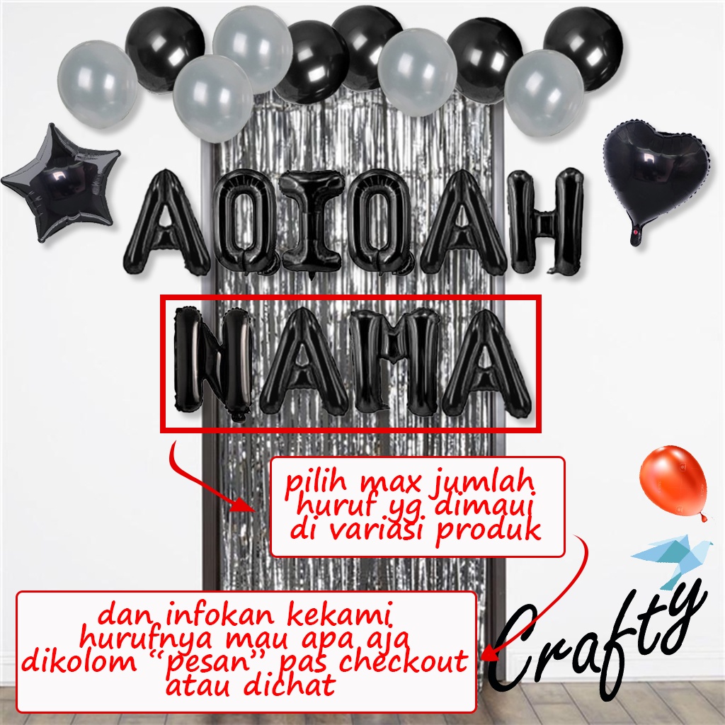 [PAKET] Dekorasi Balon Warna Warni SIMPLE AQIQAH CURTAIN