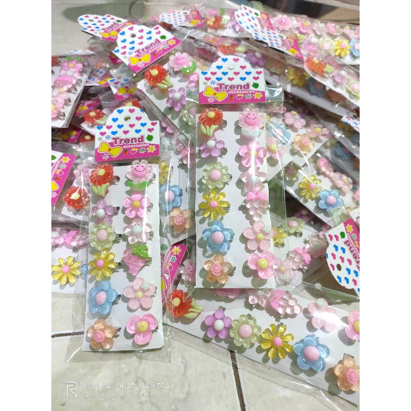 LUSINAN (ISI 12 PCS) PIN FANCY GLOSI KARAKTER BUAH DAN BUNGA | BROS CLAY LUCU GROSIR MURAH