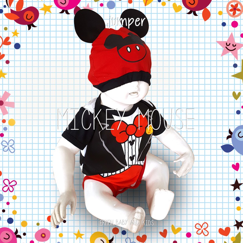 baju bayi jumper bayi jas miki mickey mouse