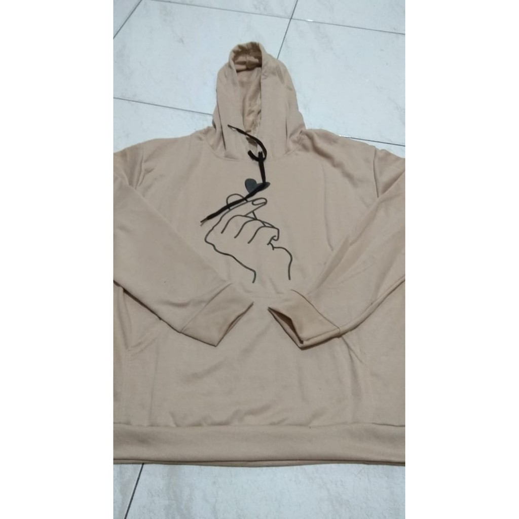 ( KJO ) HOODIE SWEATER CEWEK TANGAN LOVE KENZJAYAOLSHOP