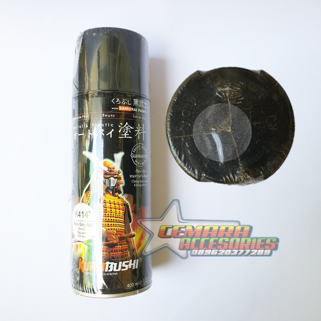 

Pilox Samurai Paint Black Grey Met K414 (Abu Abu Metalik) 400 ml - Cat Semprot