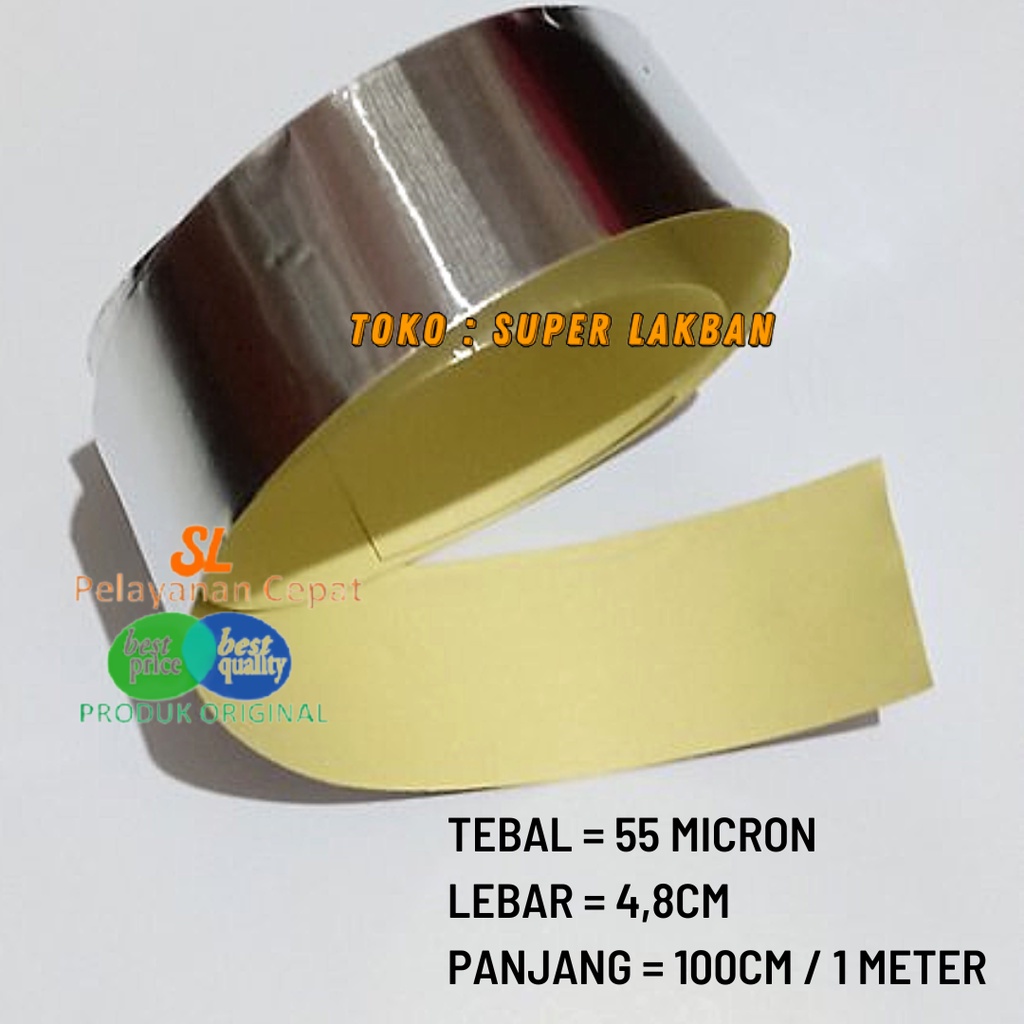 Plester Tambal Panci Knalpot Metal Lainnya Bocor Stiker Lakban Aluminium Foil Silver