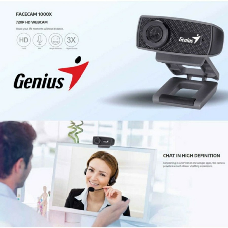 Genius WebCam FaceCam 1000X 720p HD Video Chat