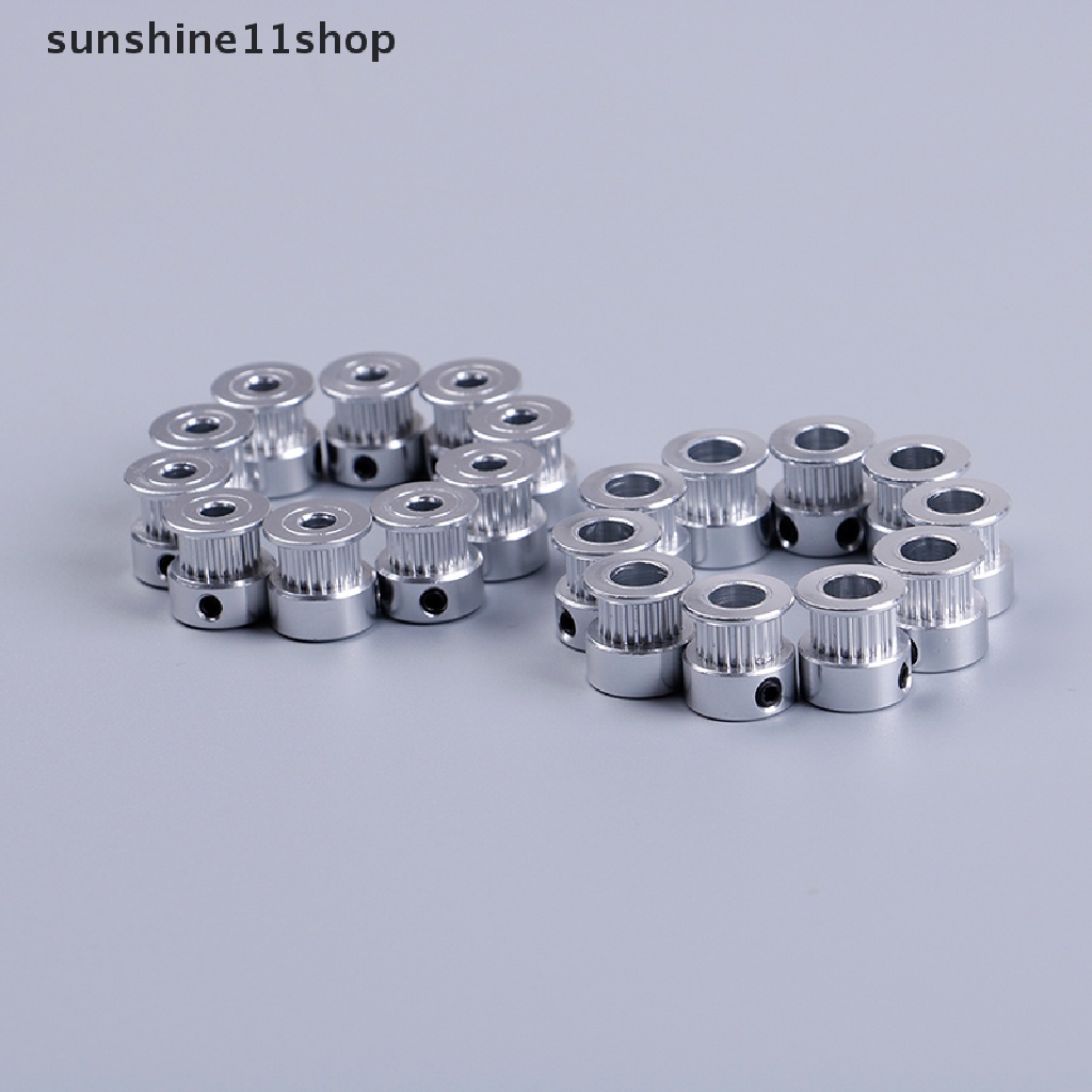 Sho 10Pcs gt2 timing pulley 20 Gigi bore 5mm 8mm Untuk gt2 synchronous belt 2gt