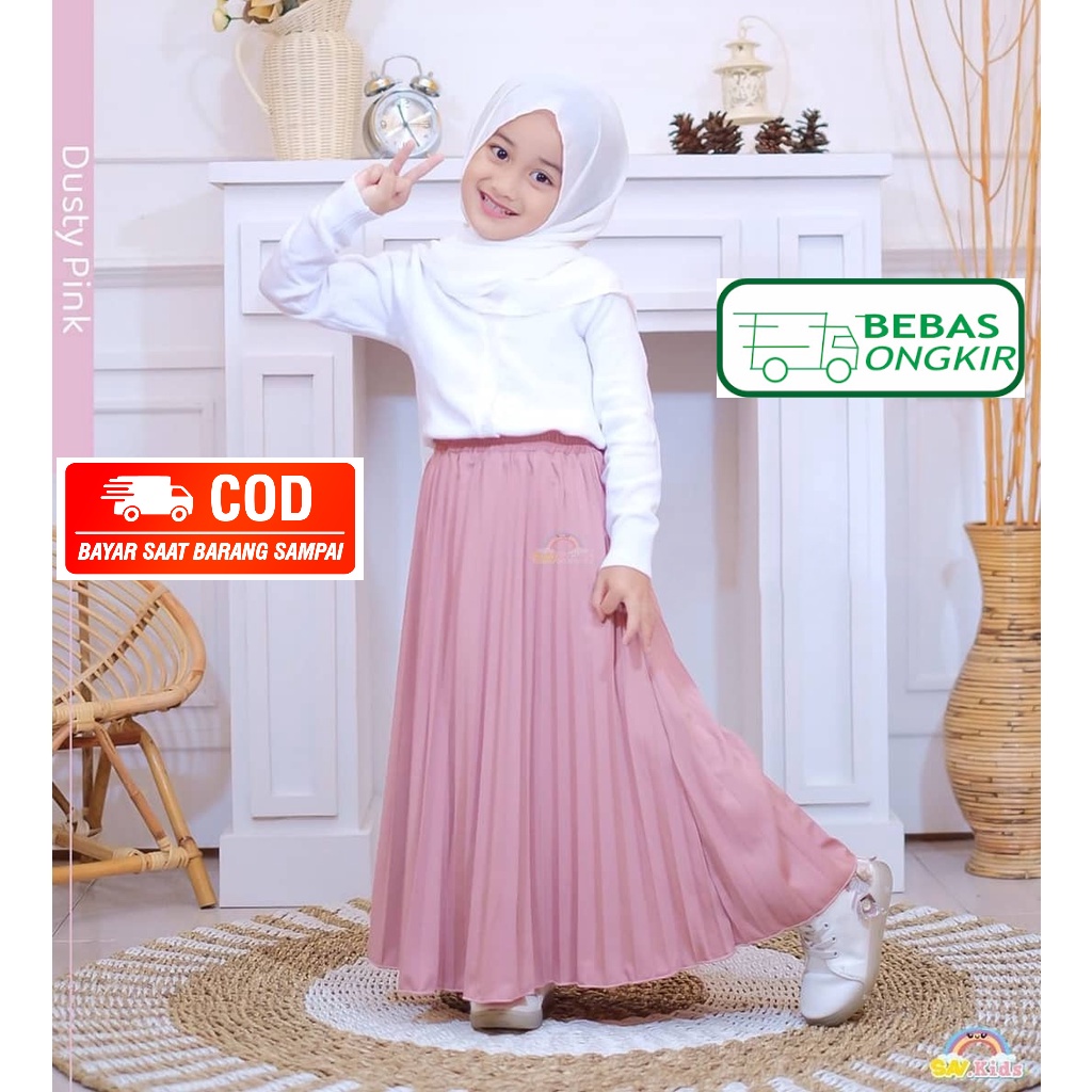 Rok Plisket Anak Usia 5 - 9 Tahun / Rok Bawahan Anak Perempuan Premium /  Rok Sekolah