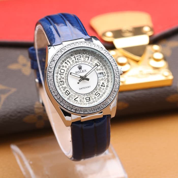 JAM TANGAN MURAH/JAM ORIGINAL/ JAM TANGAN ROLEX SILVER KULIT 5639